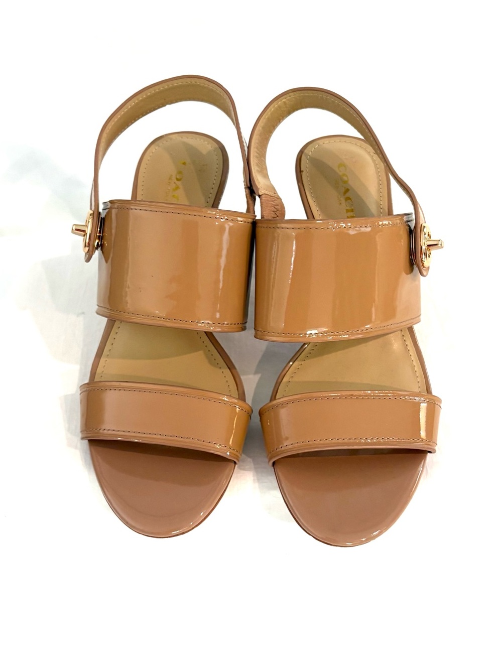 COACH Marla Patent Leather Slingback Sandals Size 7